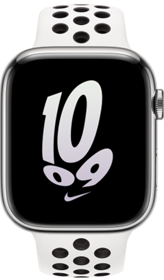 تصویر  ساعت هوشمند اپل واچ سری 8 مدل 41mm Stainless Steel Case with Nike Sport Band